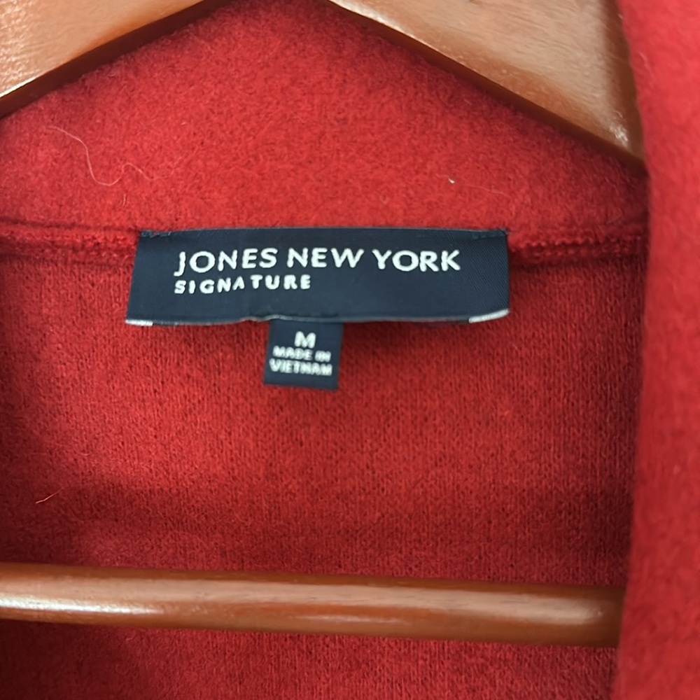 Jones, New York Red Wool Blend Jacket size M - Picture 4 of 6